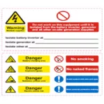 Battery Hazard label  ( 160mm*90mm x2 )