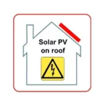 PV on Roof Hazard Labels