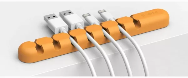 Orico 7 Slot Desktop Cable Management - Orange