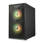FSP CST130A |Micro-ATX | Mini-ITX | Gaming Chassis | 3x 120mm RGB Fans included | Tempered Glass Side Panel | Black