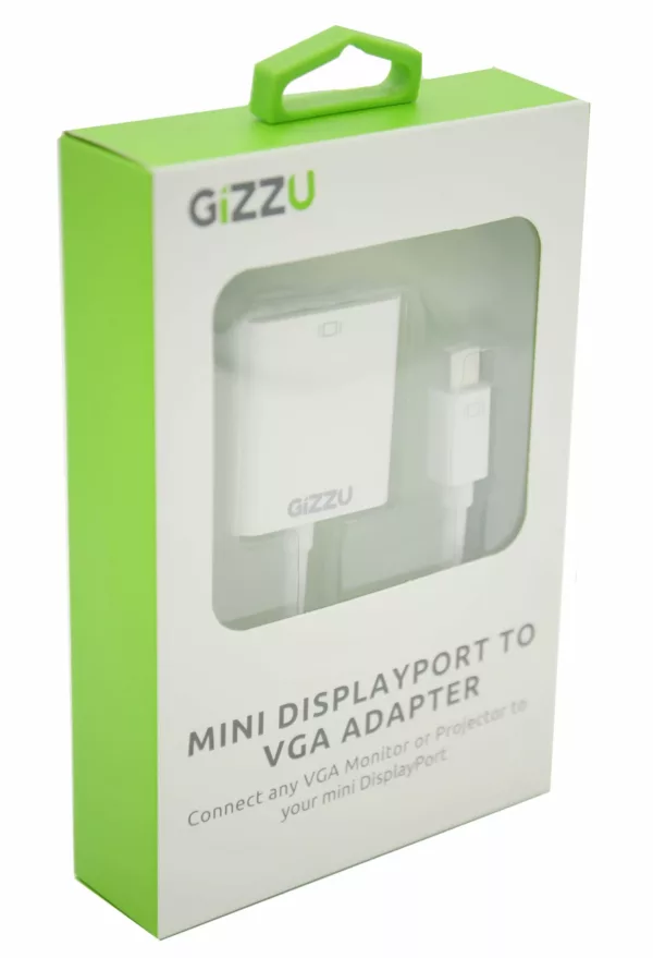 GIZZU Mini Display Port to VGA Adapter - White