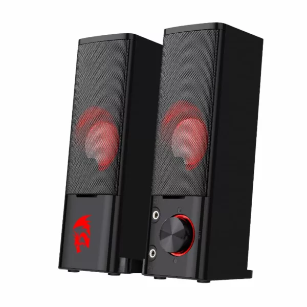 Redragon 2.0 Sound Bar ORPHEUS 2x3W 3.5mm RED LED Gaming Speaker - Black
