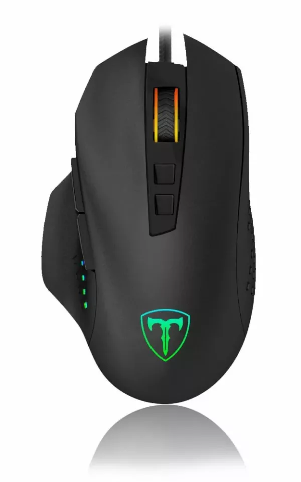 T-Dagger Captain 8000DPI 8 Button|180cm Cable|Ergo-Design|RGB Backlit Gaming Mouse - Black/Red