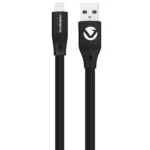 Volkano Slim Series Flat PVC Lightning Cable 1.2m - Black
