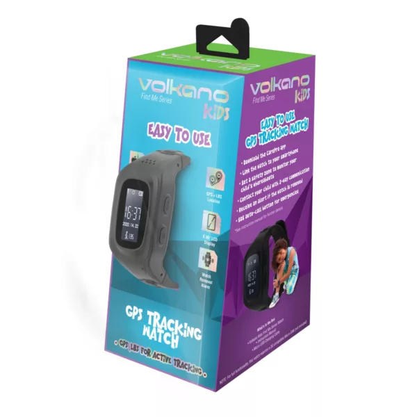 Volkano Kids Find Me Series Children's GPS Tracking watch-Black