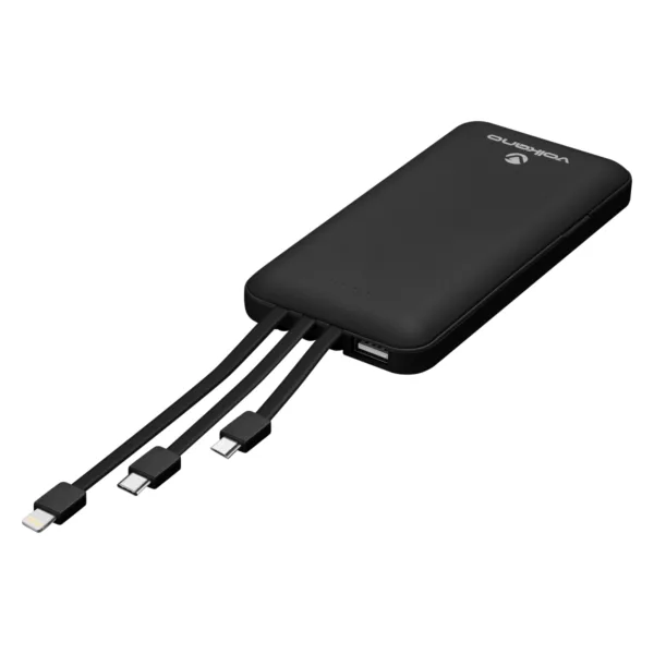 000 mAh Powerbank with Built-in Charging Cables