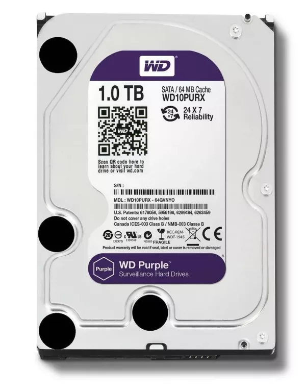 WD Purple 1TB 3.5 SATA 64MB